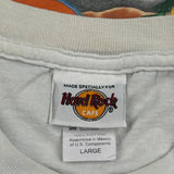 Key West Hard Rock Cafe Graphic T-Shirt - Large White Cotton