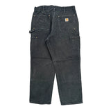 Carhartt Double Knee Carpenter Pants - 34W 29L Gray Cotton