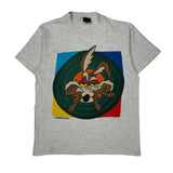 Single Stitch Wile E. Coyote Changes Cartoon T-Shirt - XL Gray Cotton