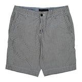Tommy Hilfiger Pinstripe Chino Shorts - 32W 10L Grey Cotton
