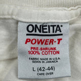 Daytona Oneita Graphic T-Shirt - Large White Cotton