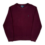 Polo By Ralph Lauren Sweatshirt - Large Burgundy Cotton Blend
