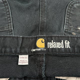 Carhartt Double Knee Carpenter Trousers - 32W 29L Black Cotton