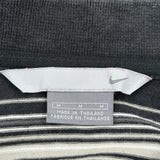 Nike Striped Polo Shirt - Medium White Cotton