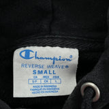 Reverse Weave Champion Hoodie - Small Black Cotton
