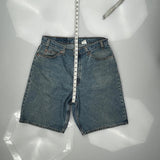 Levis Denim Shorts - 32W 11L Blue Cotton