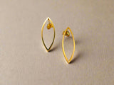 Golden Leaf Elegance Earrings – Elegant Gold Leaf Drop Jewelry