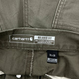 Carhartt Double Knee Cargo Pants - 36W 29L Green Cotton