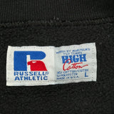 Russell Athletic Sweatshirt - Large Black Cotton
