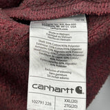 Carhartt Hoodie - 2XL Burgundy Cotton Blend