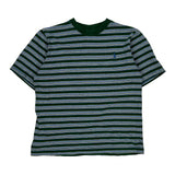 Made In USA Polo By Ralph Lauren Striped T-Shirt - Medium Green Cotton