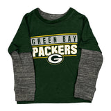 Age 4 Green Bay Packers Nfl Long Sleeve T-Shirt - Small Green Cotton