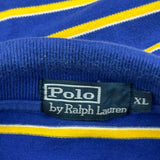Polo By Ralph Lauren Striped Polo Shirt - XL Blue Cotton