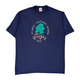 Made In USA Single Stitch Chautauqua Art Show Jerzees Graphic T-Shirt - XL Navy Cotton Blend