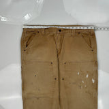 Carhartt Double Knee Carpenter Pants - 39W 30L Beige Cotton