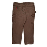 Wrangler Carpenter Pants - 40W 30L Brown Cotton