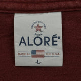 Alore Single Stitch T-Shirt - Large Burgundy Cotton