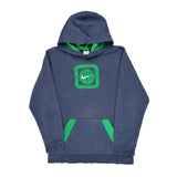 Age 14-16 Nike Graphic Hoodie - Large Blue Cotton