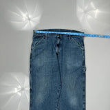 Wrangler Carpenter Jeans - 34W 32L Blue Cotton Blend
