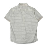 Lee Polka Dot Short Sleeve Shirt - Large White Cotton