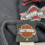 Harley Davidson Graphic T-Shirt - Medium Black Cotton