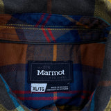 Marmot Checked Flannel Shirt - XL Blue Cotton