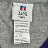Age 12-13 Minnesota Vikings N.F.L. Team Apparel Long Sleeve T-Shirt - Large Grey Cotton