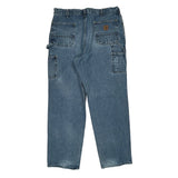 Carhartt Double Knee Carpenter Jeans - 36W 34L Blue Denim