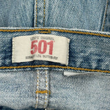 501 Levis Jeans - 34W 30L Light Wash Denim