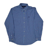 Ralph Lauren Checked Shirt - XL Blue Cotton