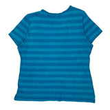 Harley Davidson Striped T-Shirt - 2XL Blue Cotton Blend