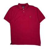 Chaps Ralph Lauren Polo Shirt - Large Red Cotton