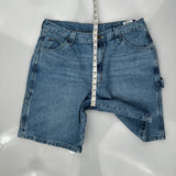 Wrangler Carpenter Shorts - 34W 10L Blue Cotton
