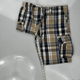 Levis Checked Cargo Shorts - 32W 11L Multicoloured Cotton