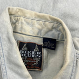 Biker Blues. Made In USA Harley Davidson Denim Shirt - XL Light Wash Cotton