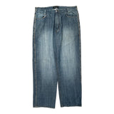 Sean John Wide Leg Jeans - 36W 29L Blue Cotton