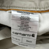 Carhartt Cargo Pants - 34W 32L Beige Cotton