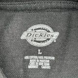 Dickies Polo Shirt - Large Gray Cotton Blend