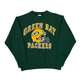 Green Bay Packers Delta Football Sweatshirt - Medium Green Cotton Blend