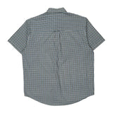 Chaps Ralph Lauren Checked Short Sleeve Shirt - Large Blue Cotton
