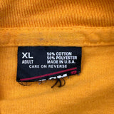 Made In USA Single Stitch Anvil Graphic T-Shirt - XL Yellow Cotton