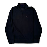 Tommy Hilfiger 1/4 Zip - 2XL Black Cotton