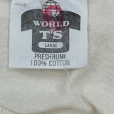 Single Stitch Patriotic Design Unbranded Graphic T-Shirt - Large Cream Cotton