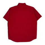 Double Pocket Carhartt Short Sleeve Shirt - Large Red Cotton