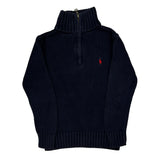 Age 6 Polo By Ralph Lauren 1/4 Zip - Small Navy Cotton