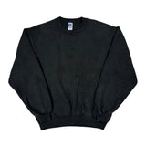 90'S Blank Made In USA Russell Athletic Sweatshirt - Large Black Cotton Blend