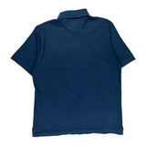 Number 9 Embroidery American Eagle Polo Shirt - Large Blue Cotton
