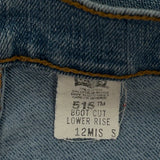 515 Levis Boot Cut Jeans - 32W UK 10 Blue Cotton