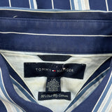 Tommy Hilfiger Striped Shirt - Large Blue Cotton
