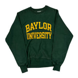 Baylor University, Reverse Weave Champion College Sweatshirt - Small Green Cotton